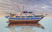 Mahnoor Ali, 30 x 40 Inch, Acrylic On Canvas, Seascape Painting, AC-MAL-012